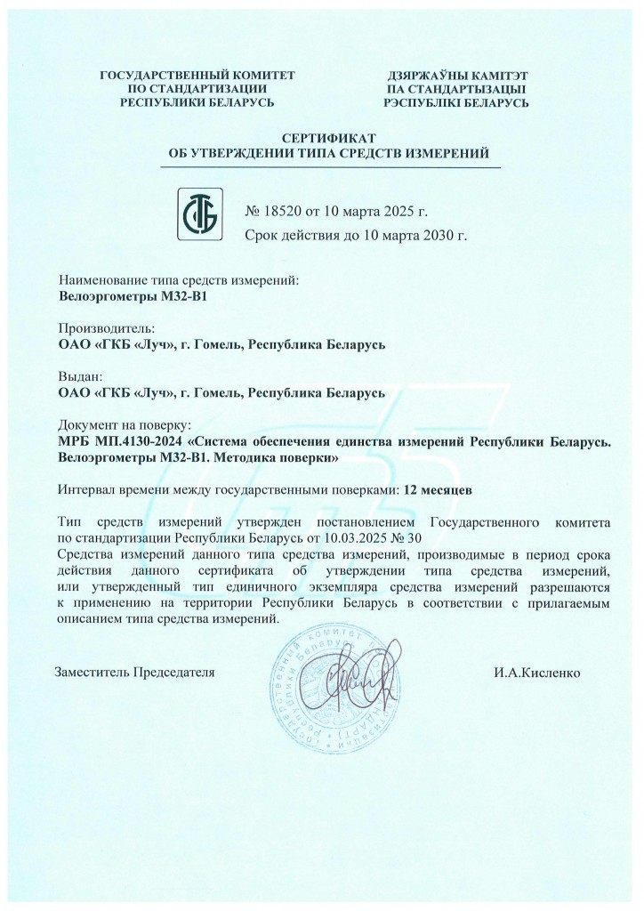 Сертификат утв типа СИ